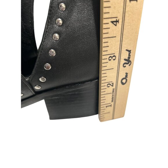 Steve Madden Black Leather Studded Ankle Boots With Zippers Womens Size 9.5M - Picture 7 of 7